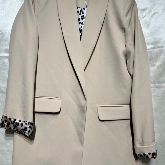 Leopar Astarlı Blazer Ceket