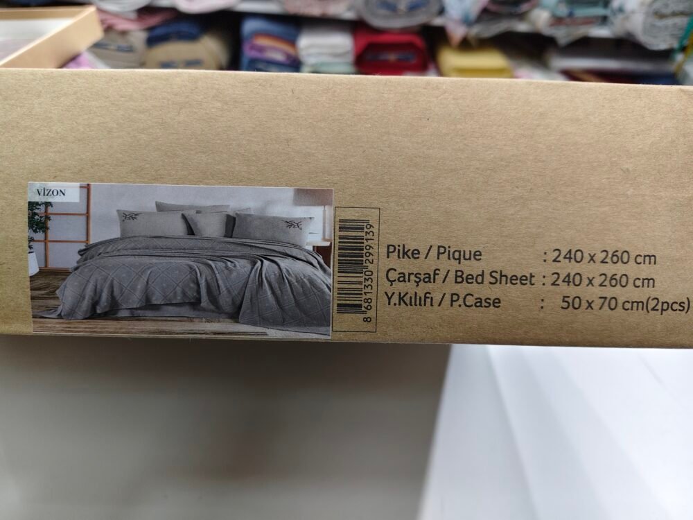 Çift Kişilik Nakışlı Pike Takımı - Görsel 4