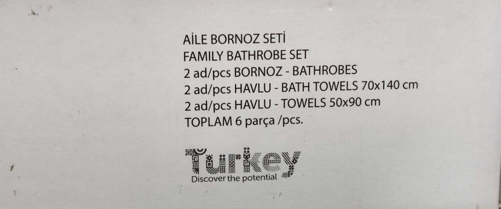 Fiesta Bambu Jakarlı Aile Bornoz Seti - Görsel 5