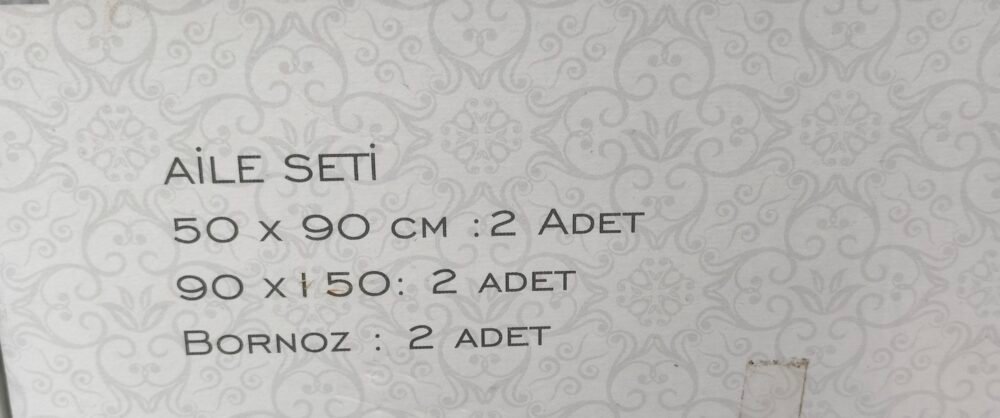 Fiesta Pamuklu Jakarlı Aile Bornoz Seti - Görsel 5