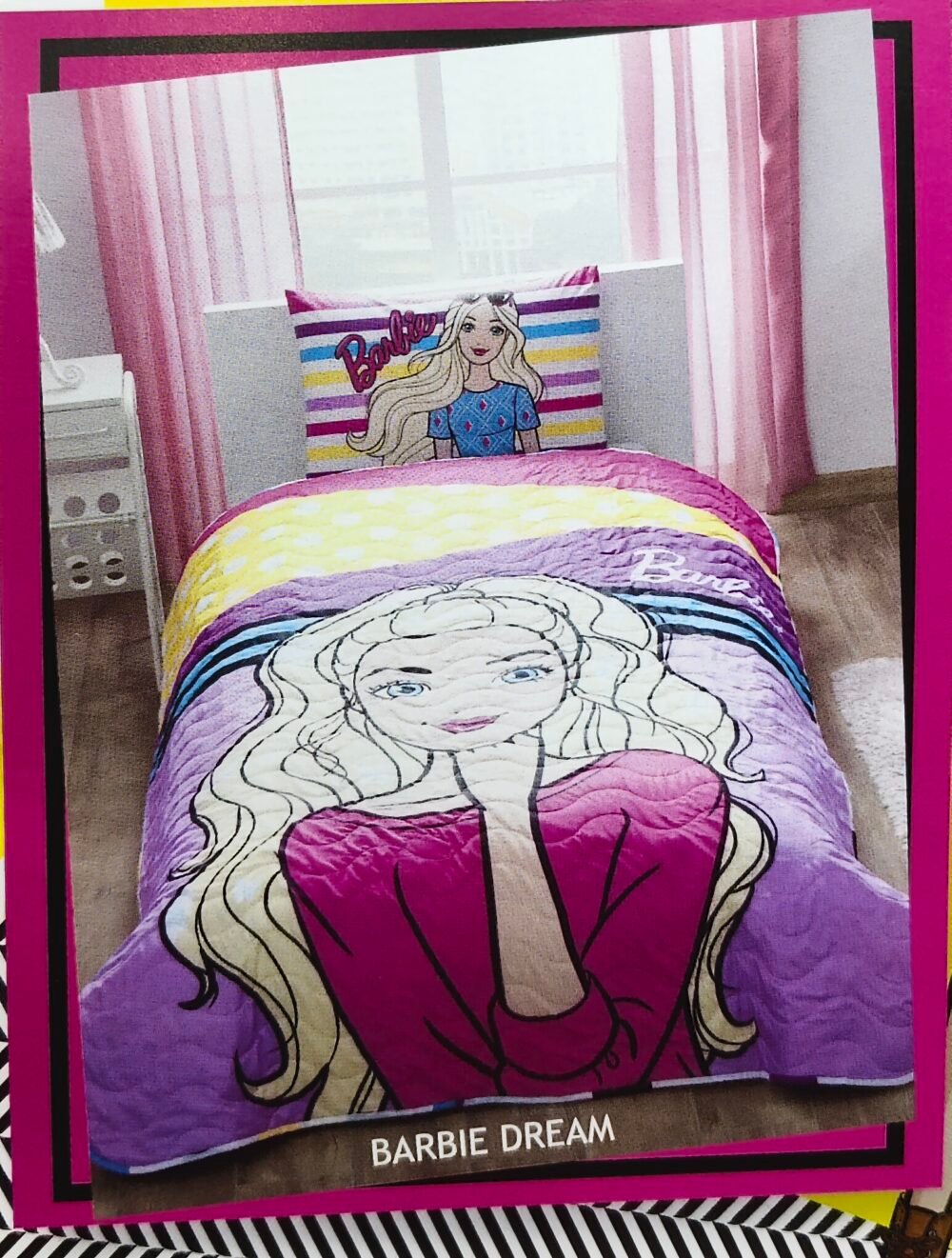 Tek Kişilik Taç Barbie Dream Lisanslı Yatak Örtüsü - Görsel 2