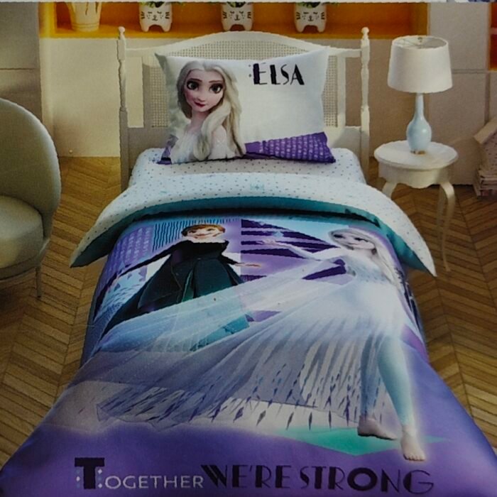 Taç Lisanslı Frozen Elsa Tek Kişilik Nevresim Takımı